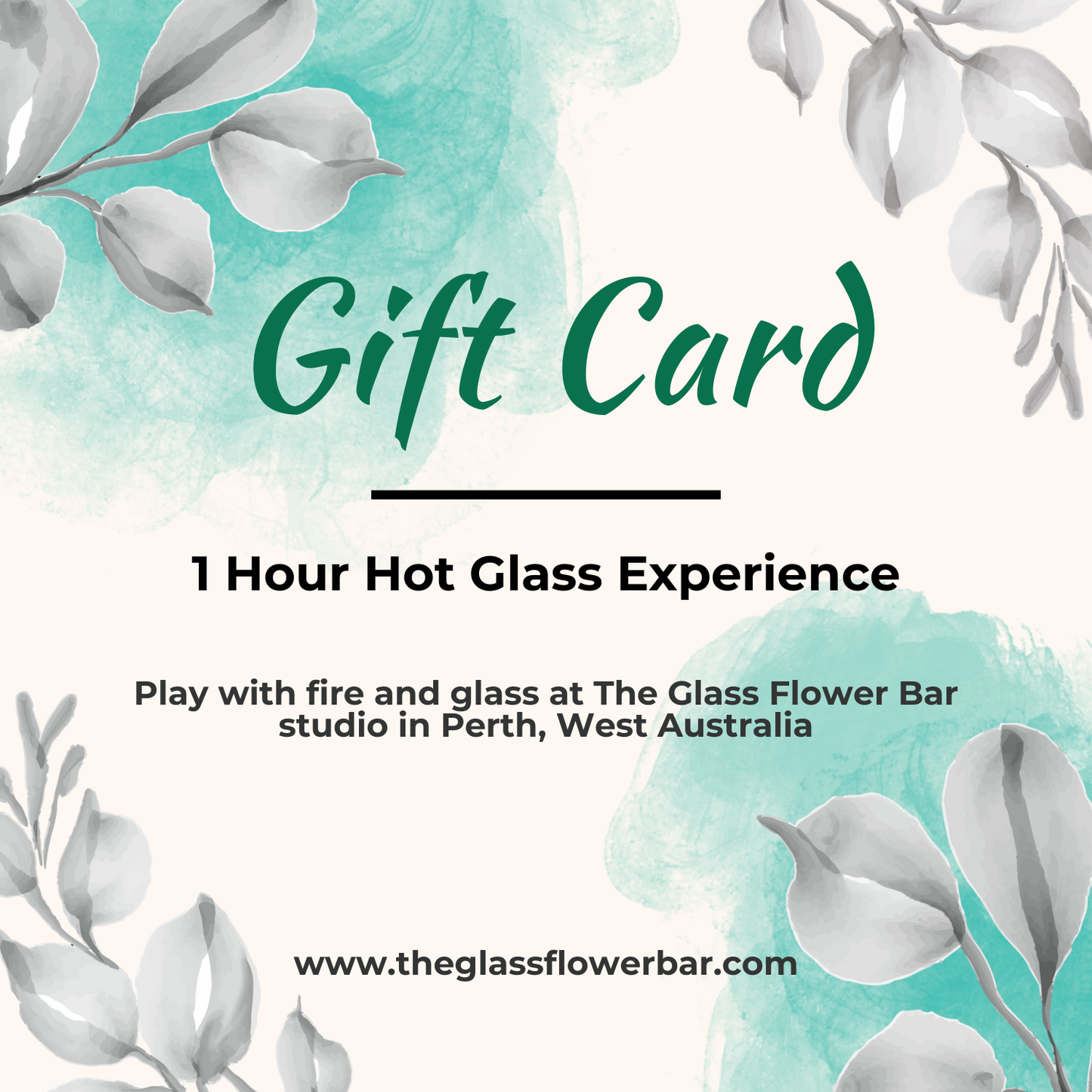 1 Hour Hot Glass Experience Gift Card