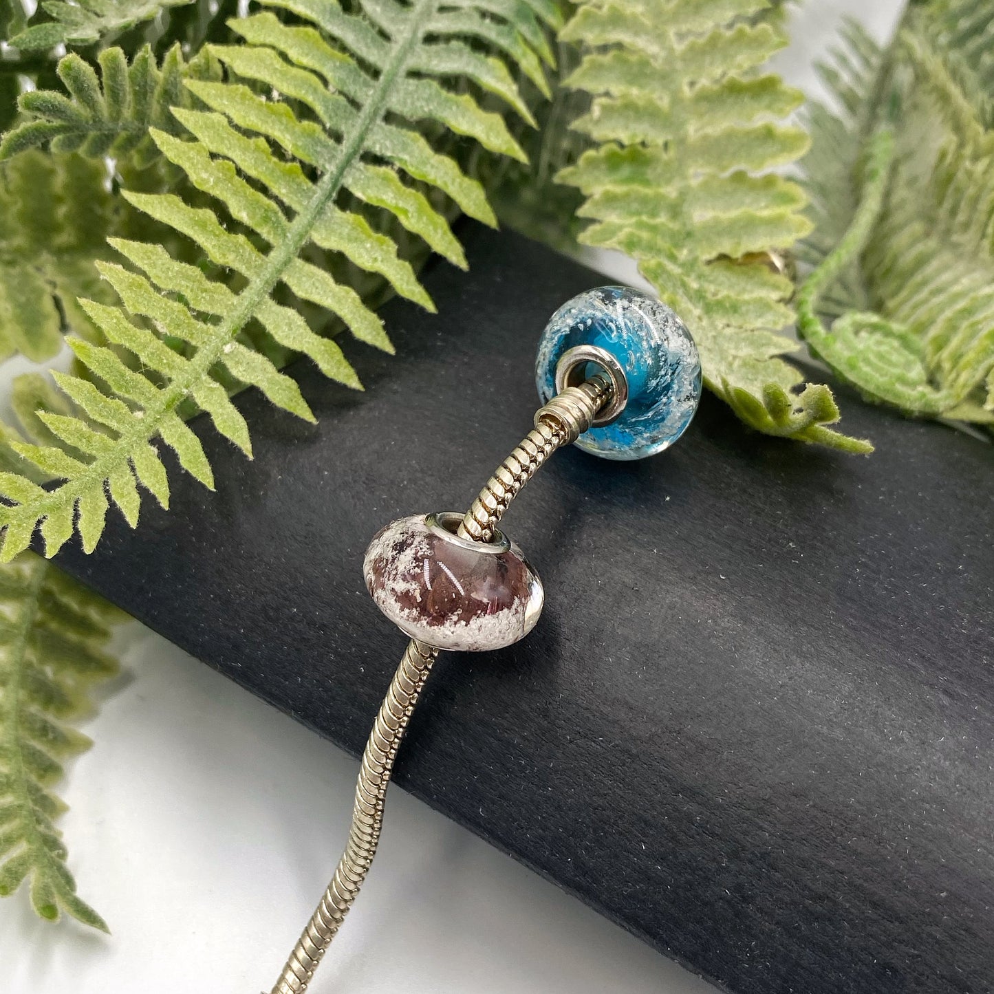 Remembrance Glass Donut Big Hole European Bead