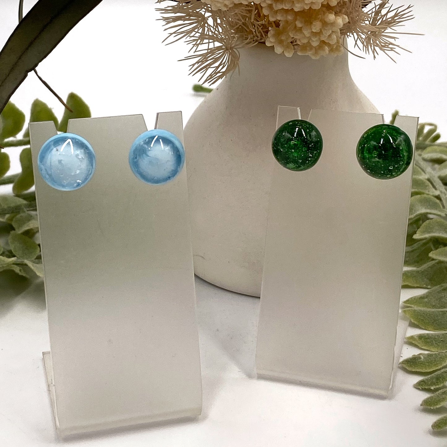 Remembrance Glass 12mm Stud Earrings
