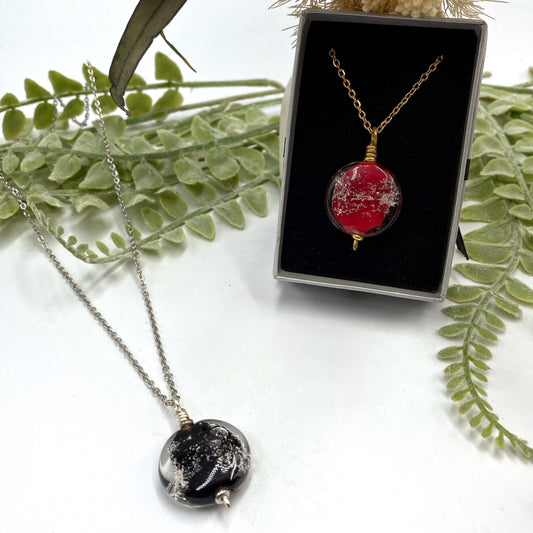 Remembrance Glass Coin Pendant
