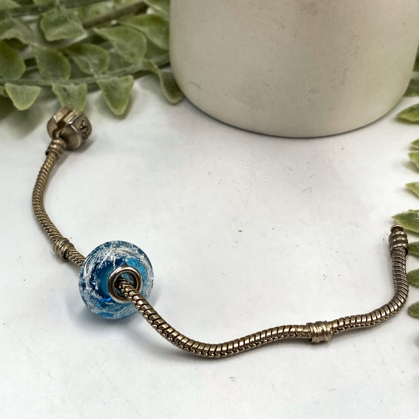 Remembrance Glass Donut Big Hole European Bead