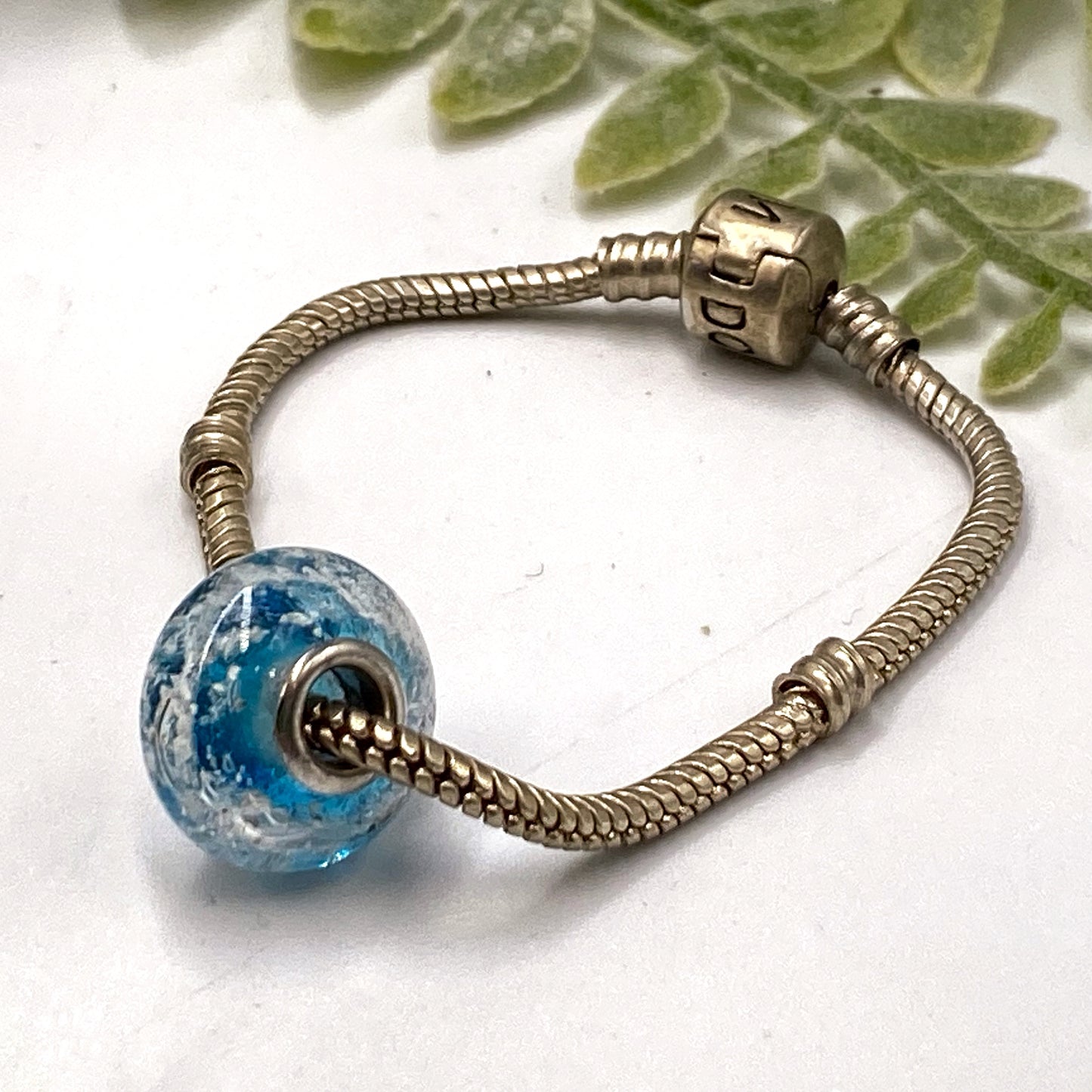Remembrance Glass Donut Big Hole European Bead