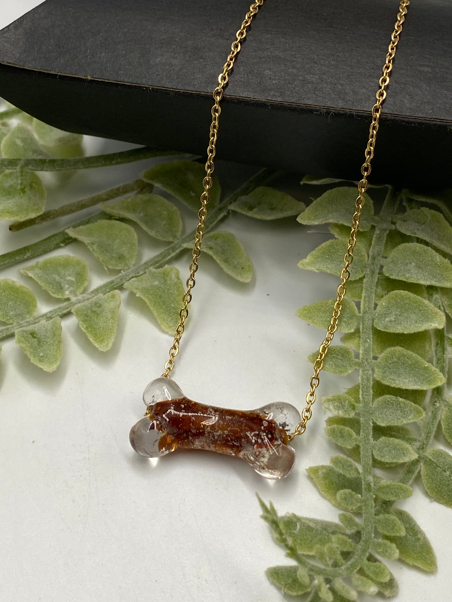 Remembrance Glass Bone Necklace