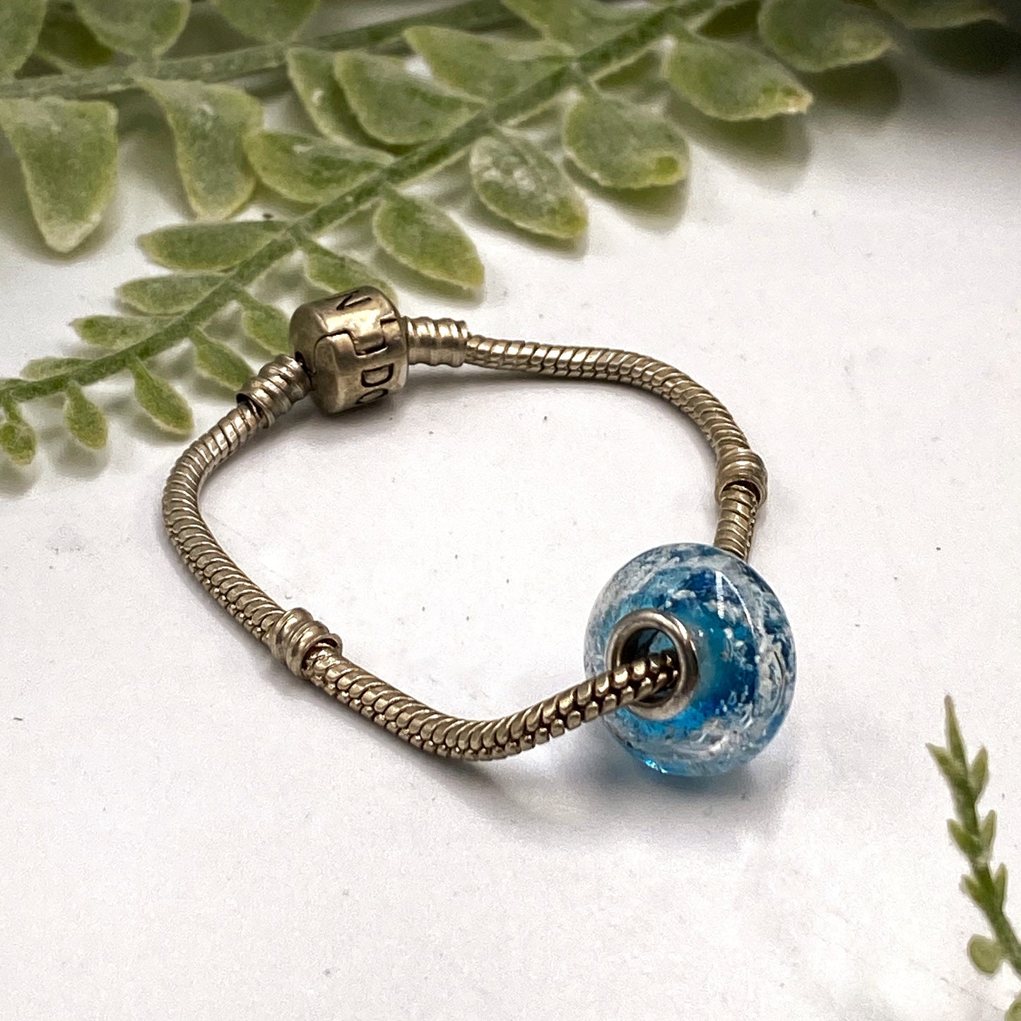 Remembrance Glass Donut Big Hole European Bead