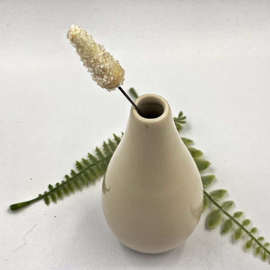 Single Ivory Glass Bunny Tail Stem