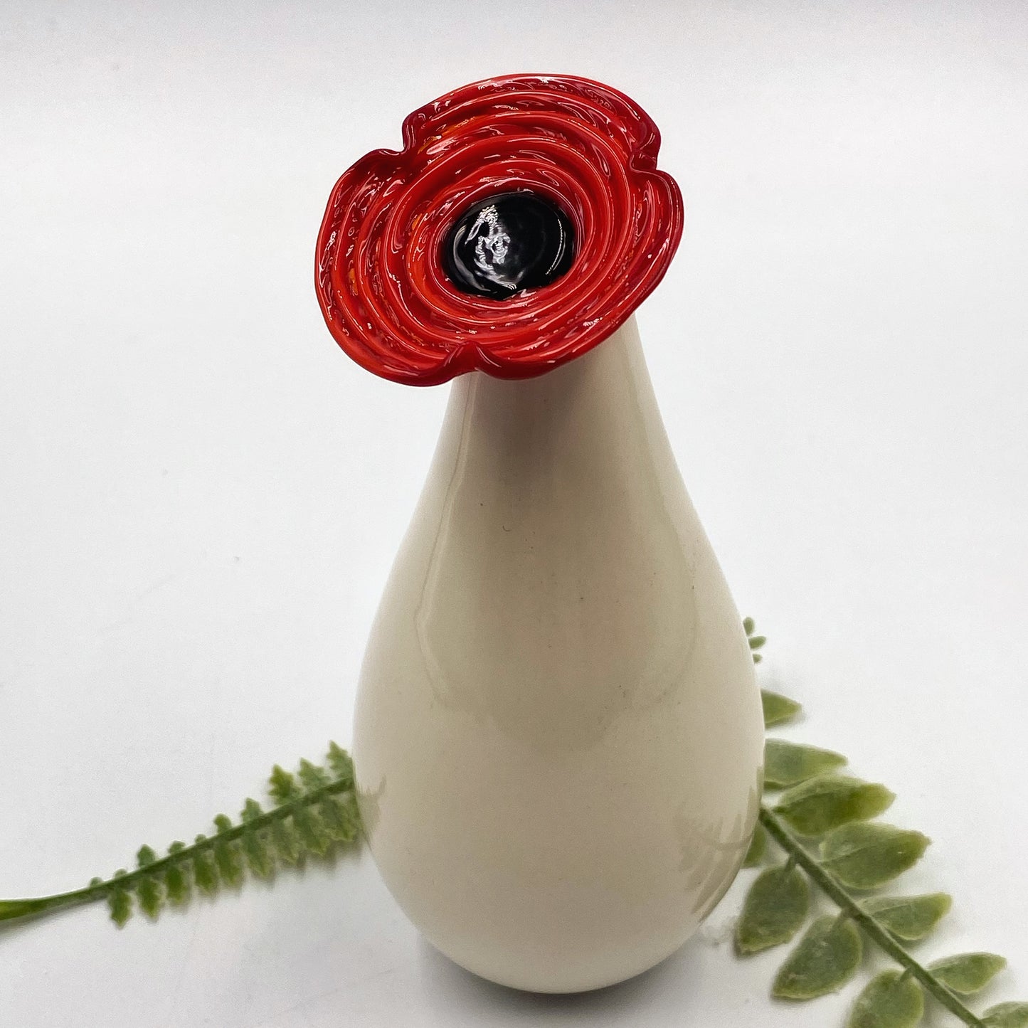 Single Glass Poppy Stem