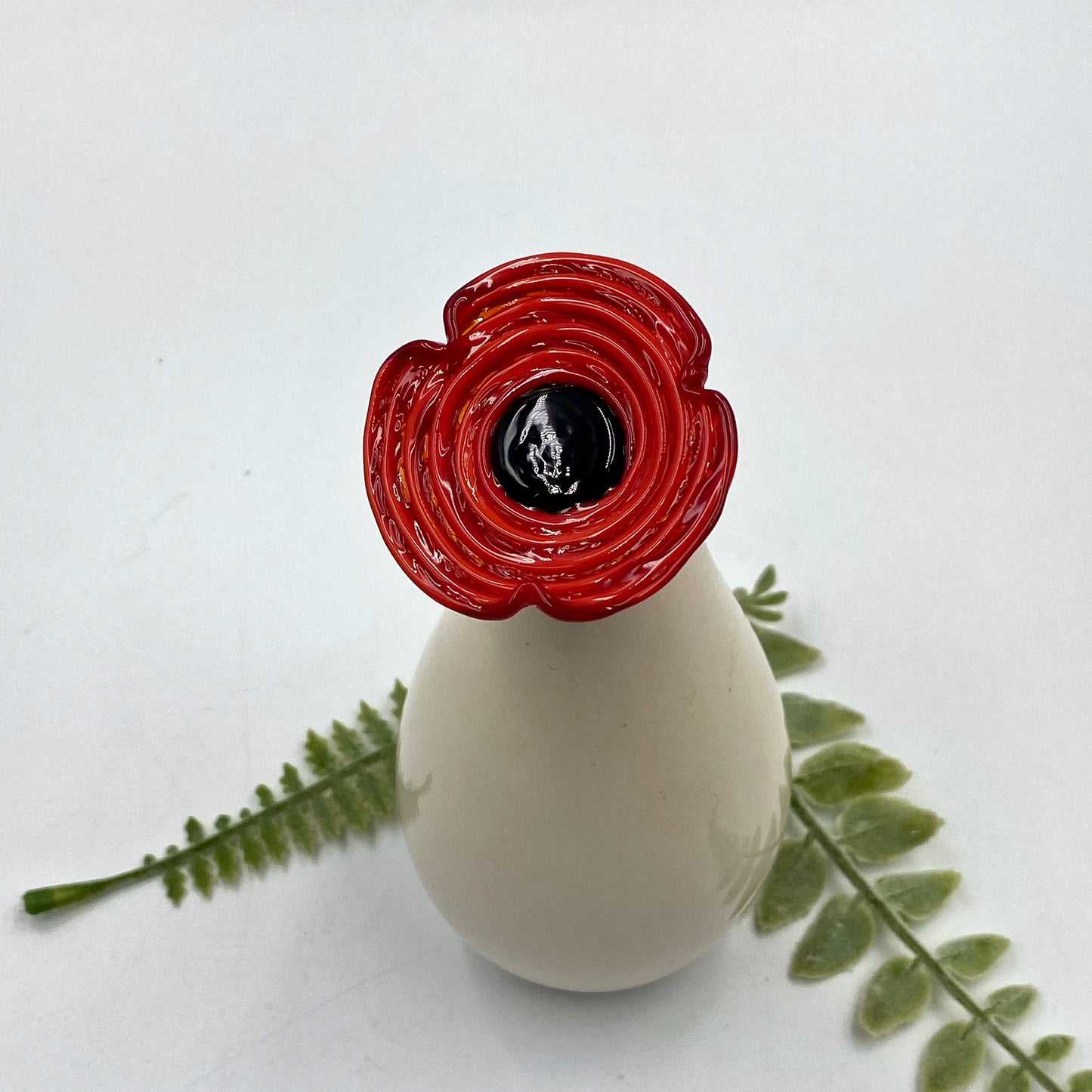 Single Glass Poppy Stem